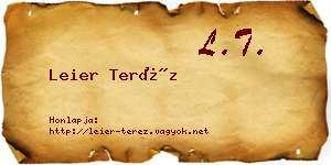 Leier Teréz névjegykártya